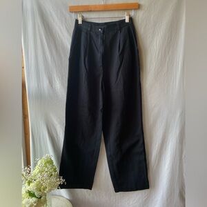 Vintage Liz Baker Black Pleated Trousers